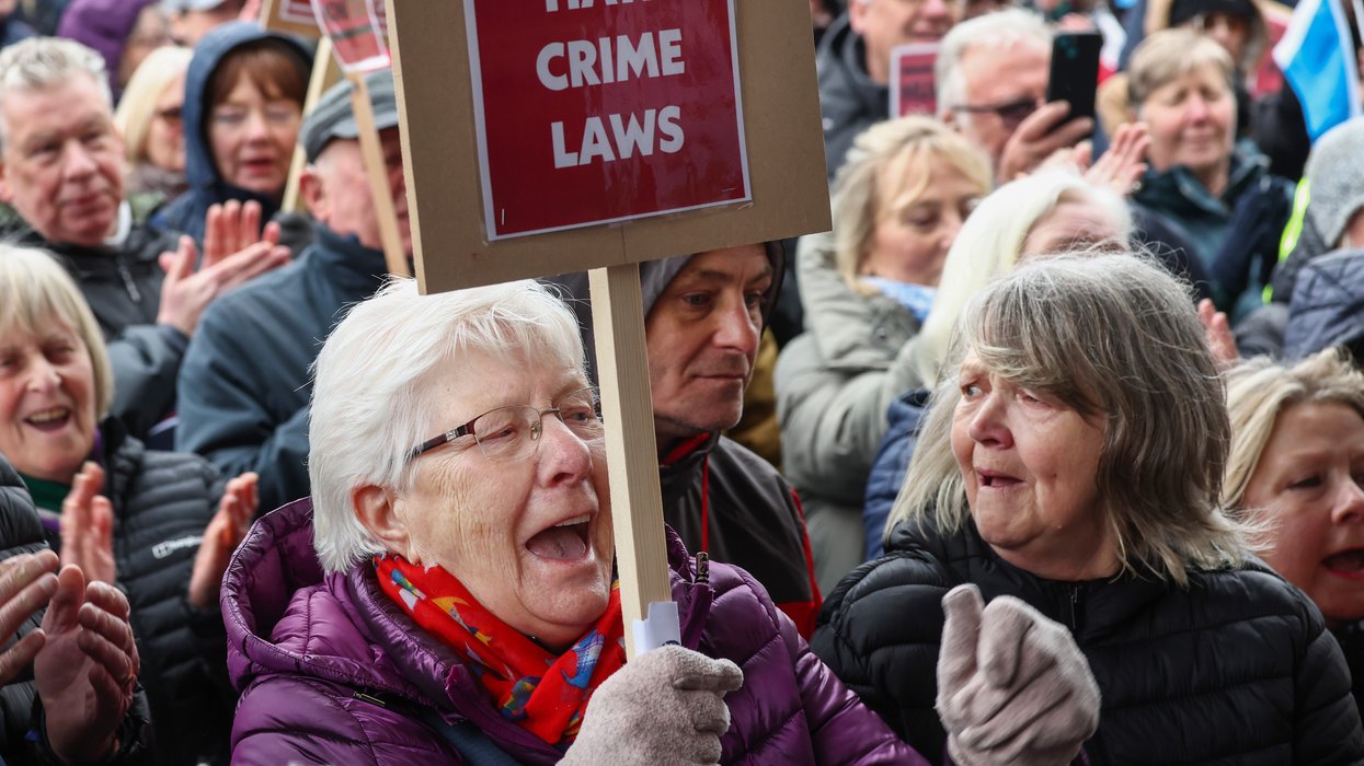 protest against Scoland hate crime bill