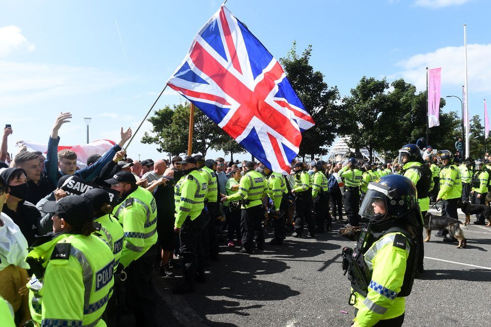 Protest meeting police