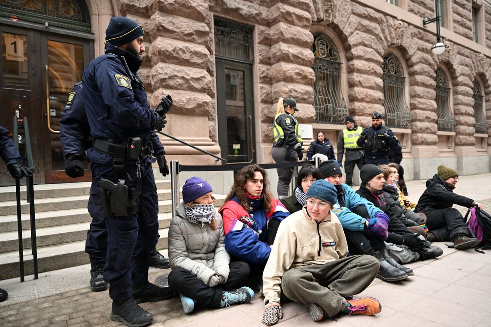 Protest outside