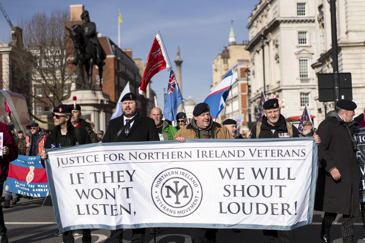 Protest supporting Northern Ireland veterans
