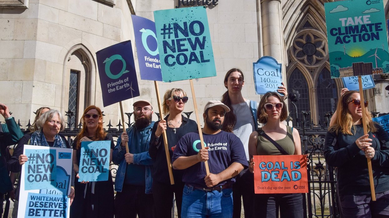 Protesters against the Cumbria coalmine