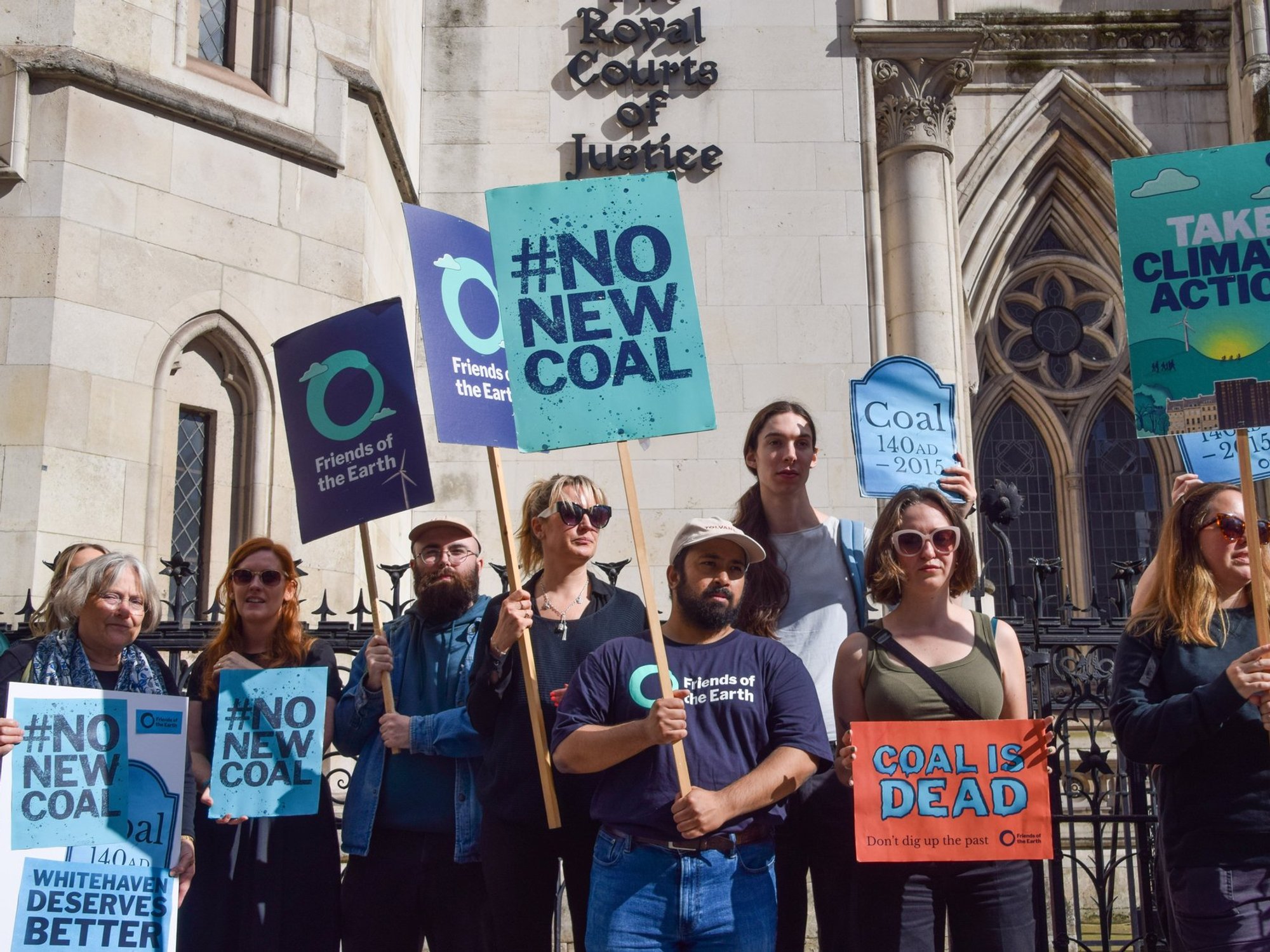 Protesters against the Cumbria coalmine