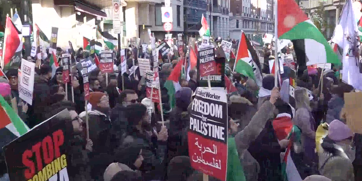 NextImg:Palestine protest arrests begin just minutes into London march after 'hate speech'