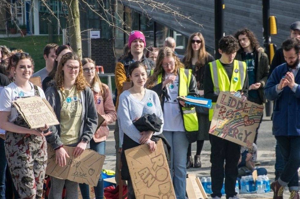 Protesters at Durham University