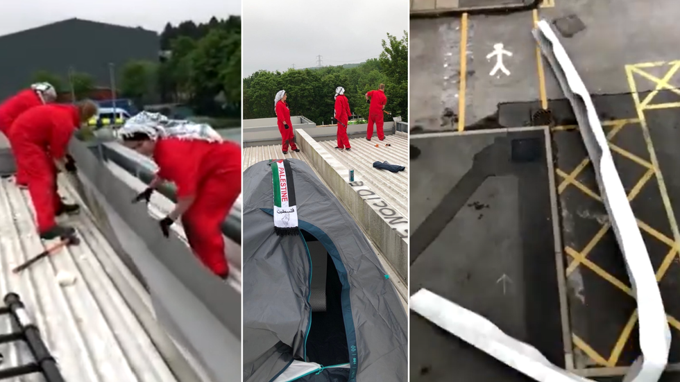 Protesters at Teledyne