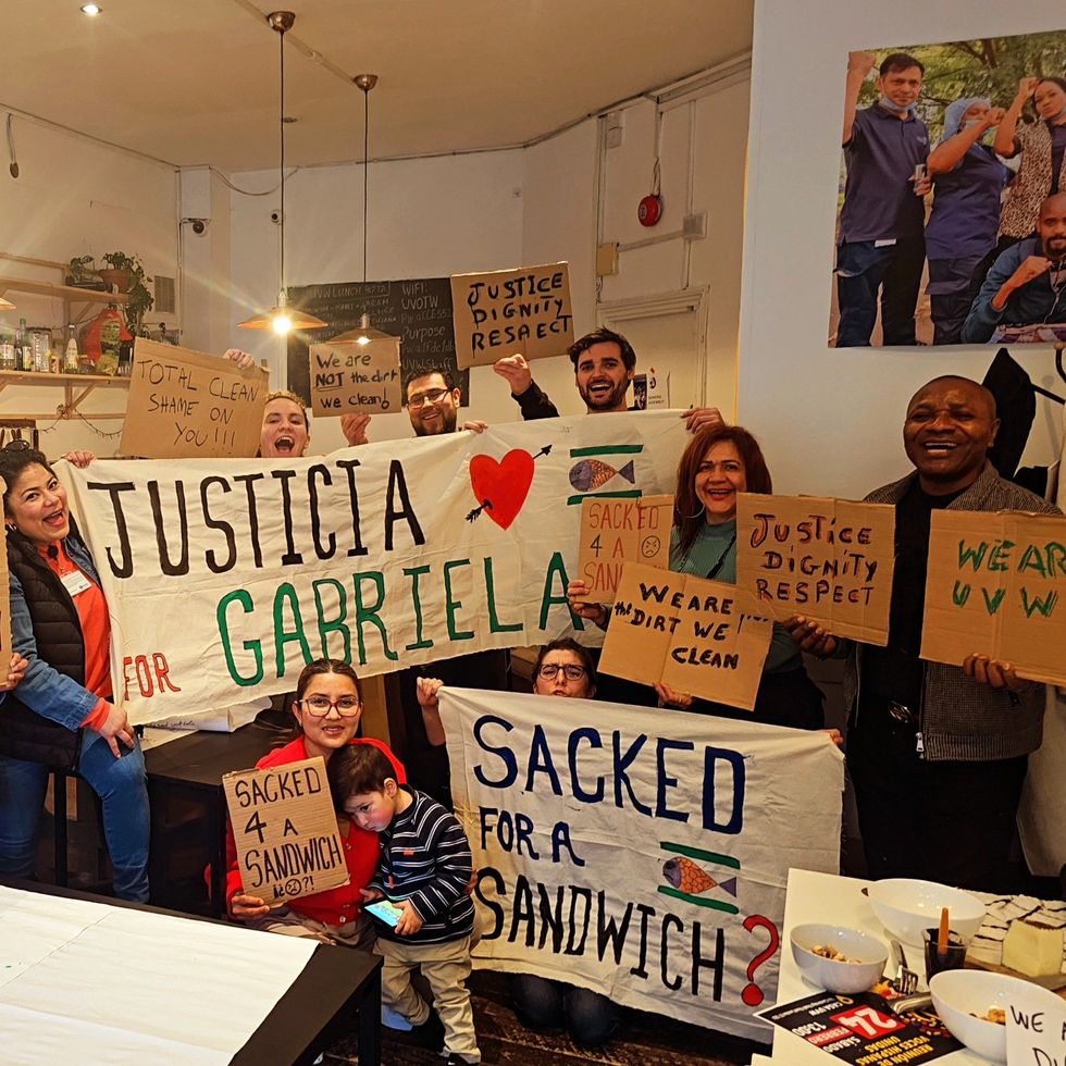 Protesters at UVW Union