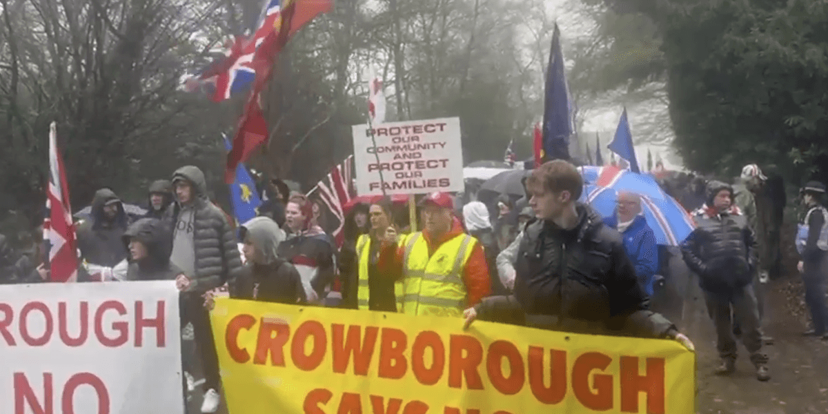 Thousands protest in leafy English village after army cadets booted out of camp to make way for 600 migrants Thousands protest in leafy English village after army cadets booted out of camp to make way for 600 migrants