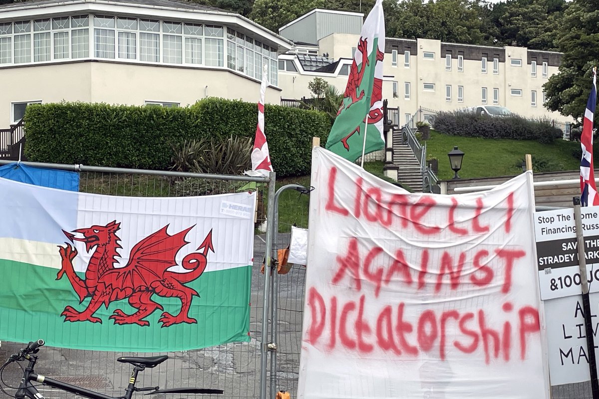 Protesters have demonstrated outside the hotel since May