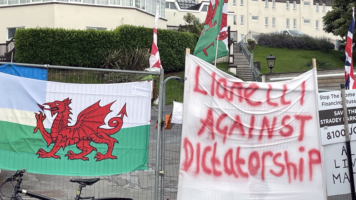 Protesters have demonstrated outside the hotel since May