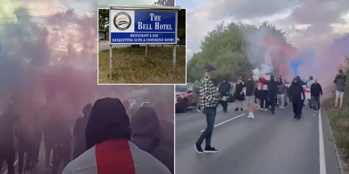 NextImg:'It's kicking off!' Clashes erupt outside Epping hotel again after Home Office court challenge