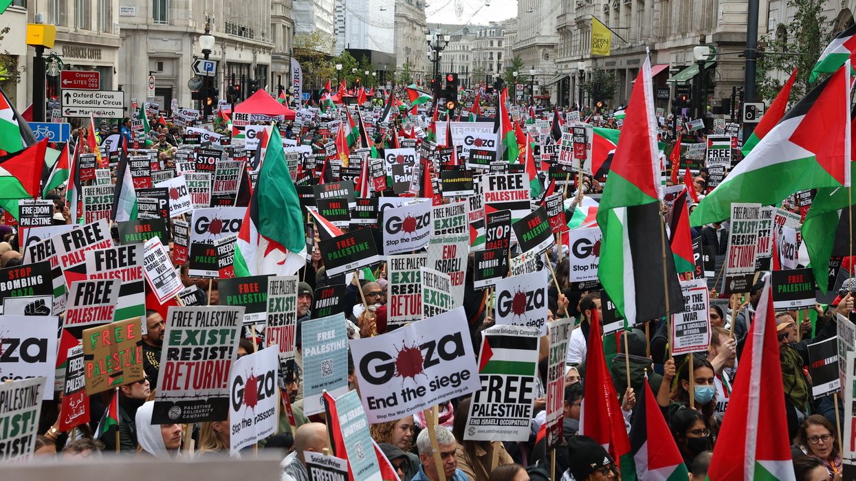 Protesters in London