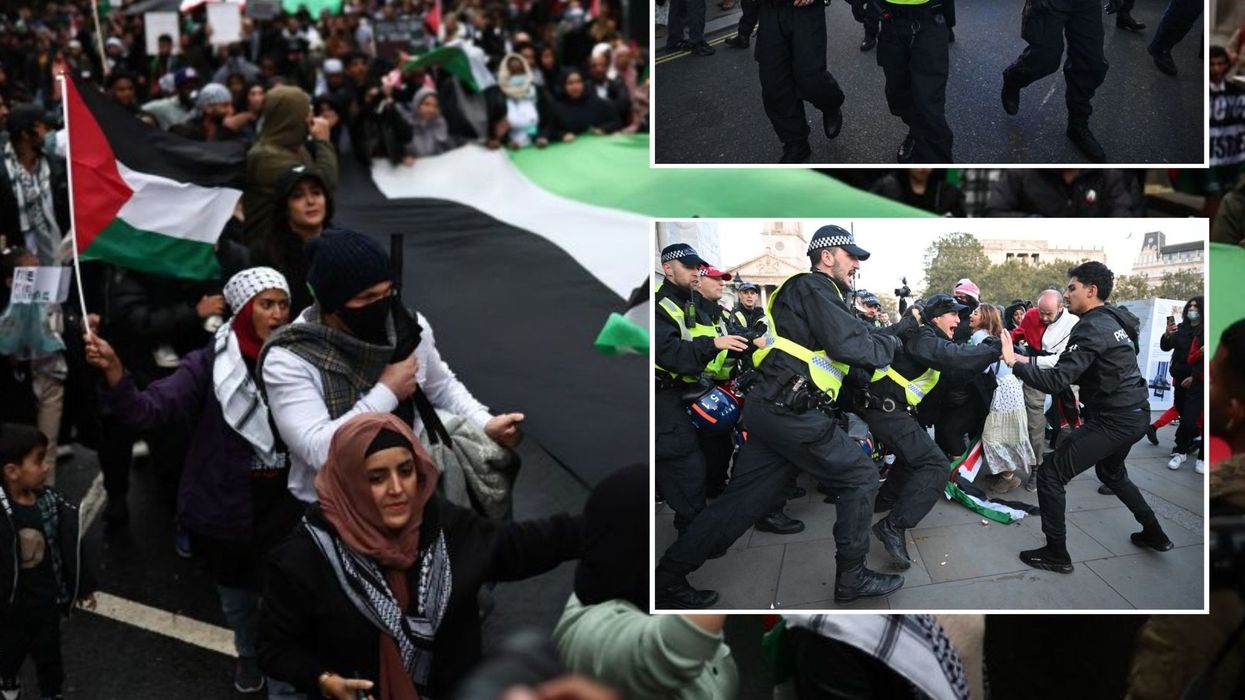 Protesters in London