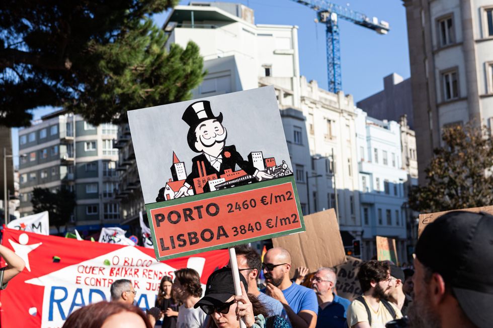 Protesters in Portugal