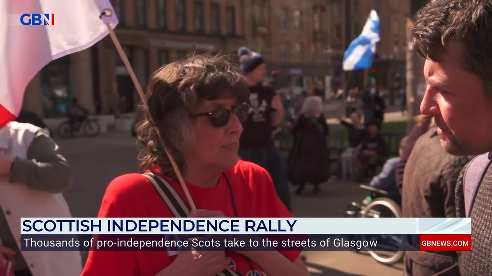 Protesters in Scotland