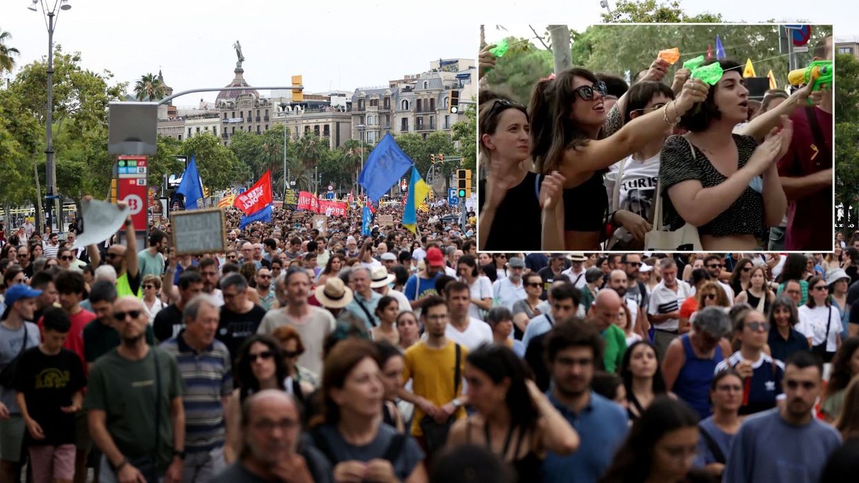 Protesters in Spain