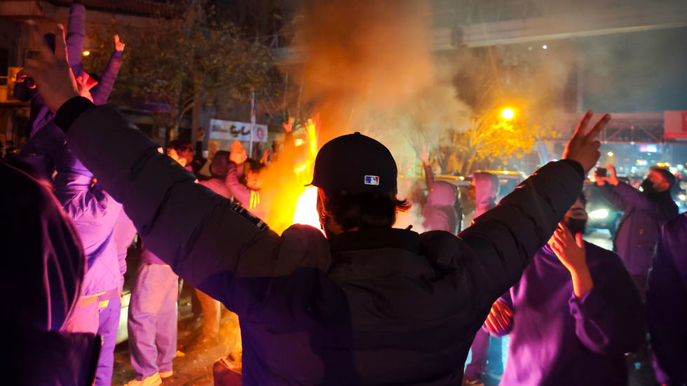 Protesters in Tehran
