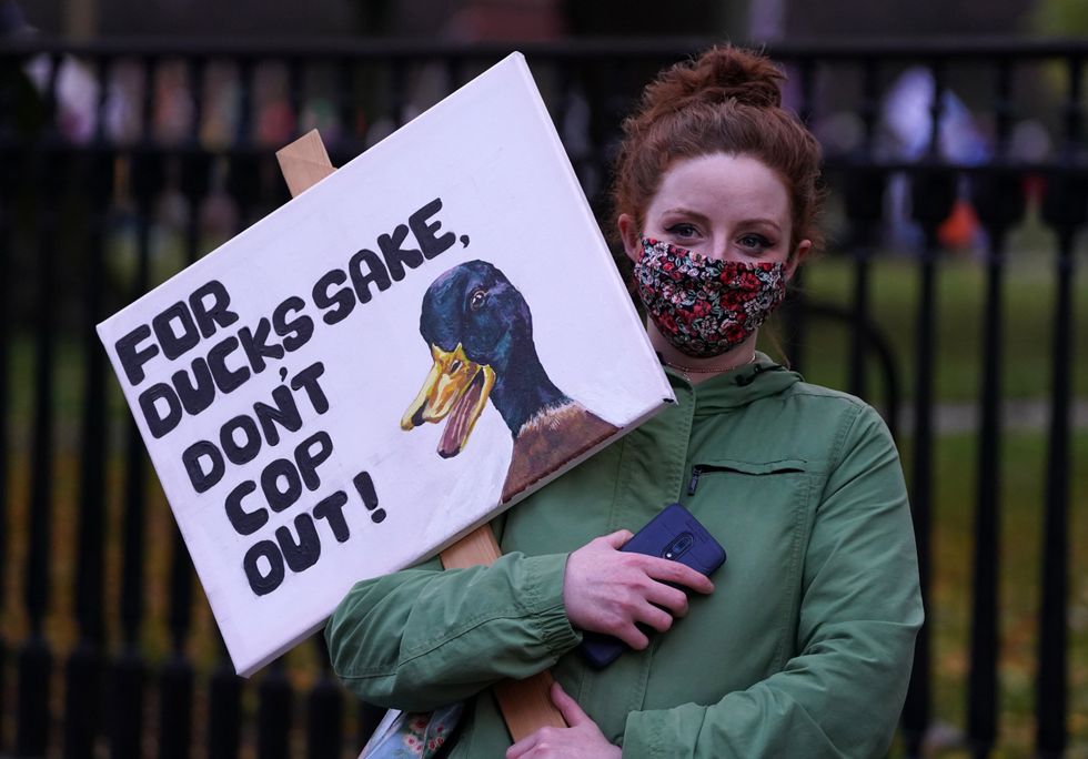 Protesters take part in a rally organised by the Cop26 Coalition in Glasgow demanding global climate justice. Picture date: Saturday November 6, 2021.