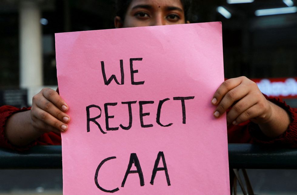 Protestor in Assam