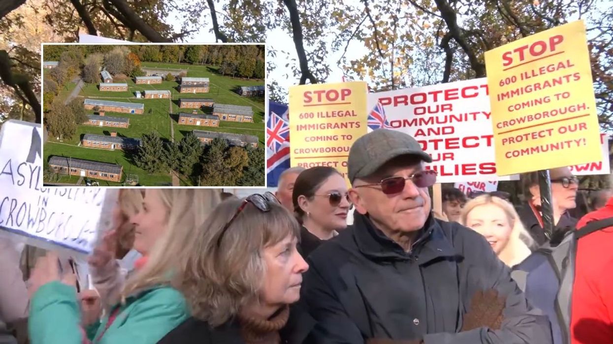 Protestors at Crowborough
