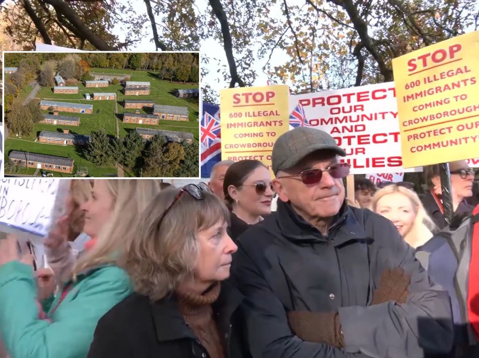 Protestors at Crowborough