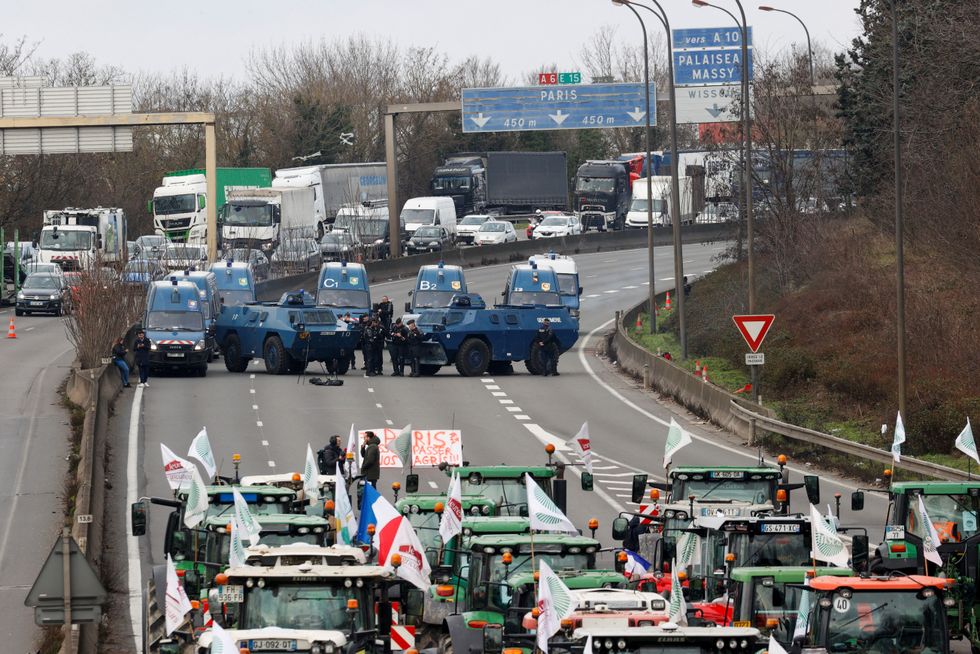 Protestors blocking motorways in France