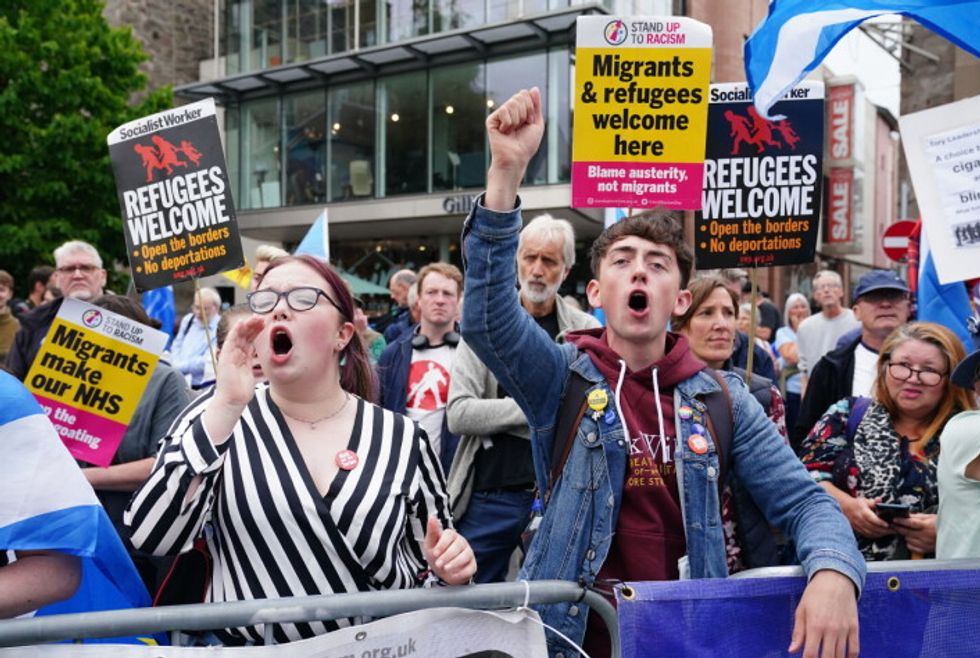 Protestors gathered outside the Perth hustings earlier this week