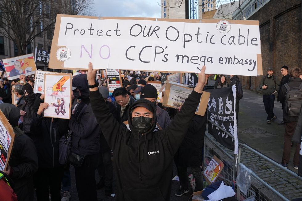 Protests against the Chinese mega-embassy