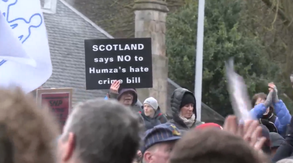 Protests against the new law today in Edinburgh