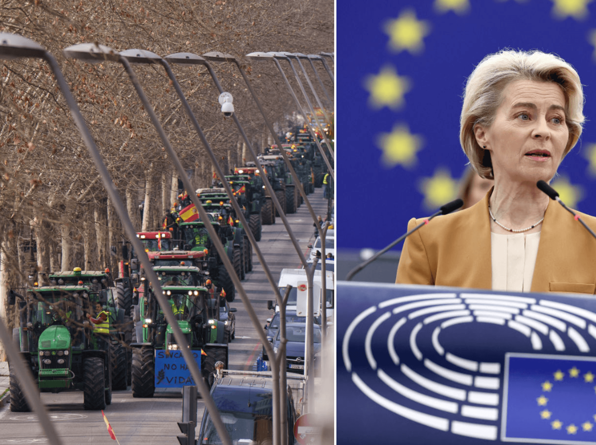 Protests against the targets took place across Europe