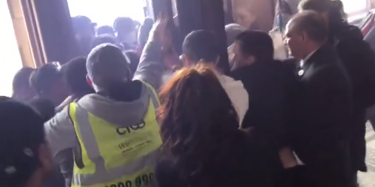 NextImg:Sex and gender conference disrupted after protesters 'threw smoke bombs' as police rush to the scene