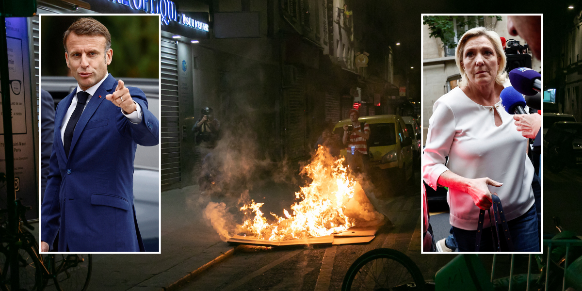 NextImg:French civil wars erupt after Marine Le Pen surges to victory in first parliamentary vote