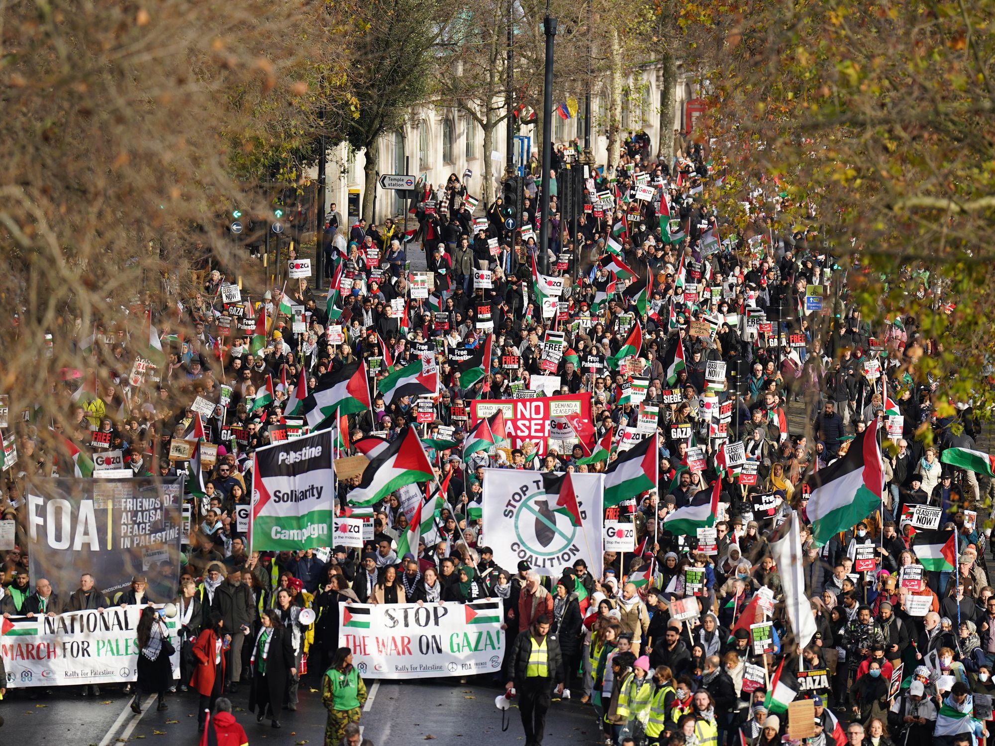 Protests have been held in London