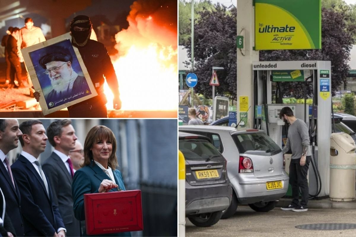 Protests in Iran, Chancellor Rachel Reeves and a petrol station