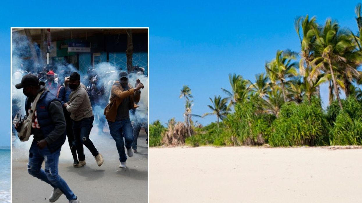 Protests in Nairobi on June 18, 2024 / Beach in Kenya