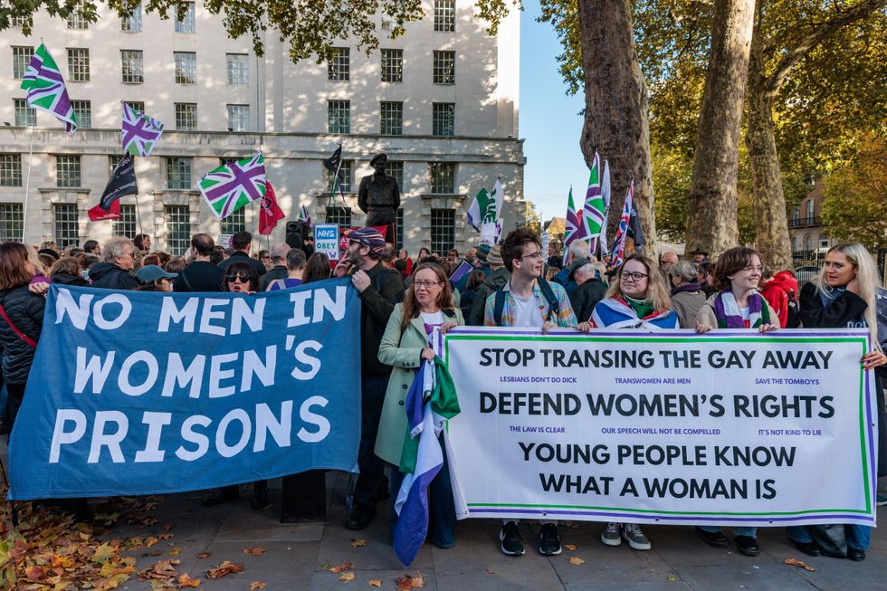 Protests on women's rights transgender