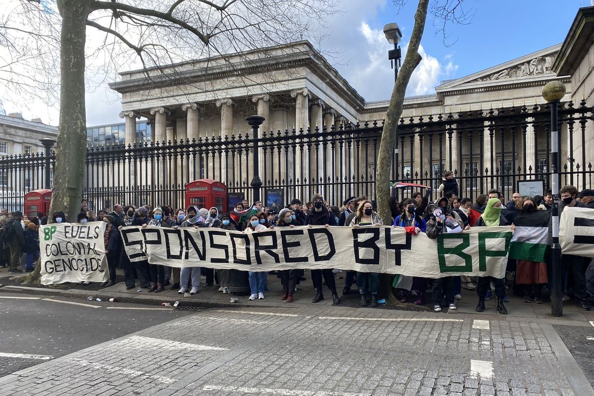 Protests outside the British Museum