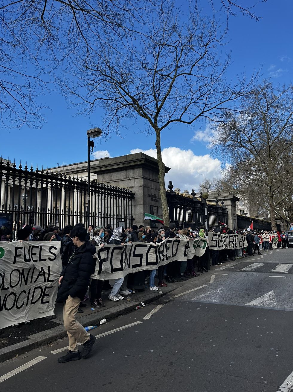 Protests outside the British Museum