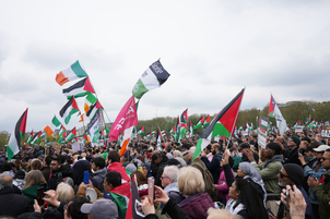 Protests took place at Hyde Park today (file pic)
