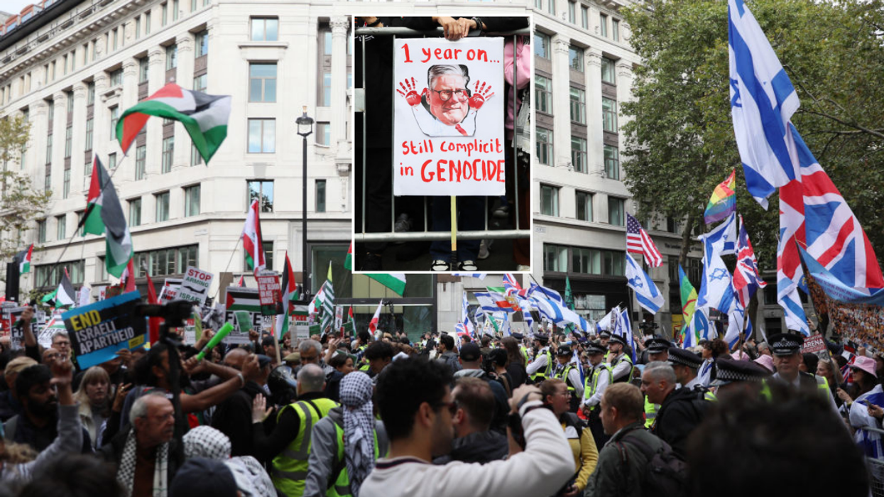Protests took place in central London