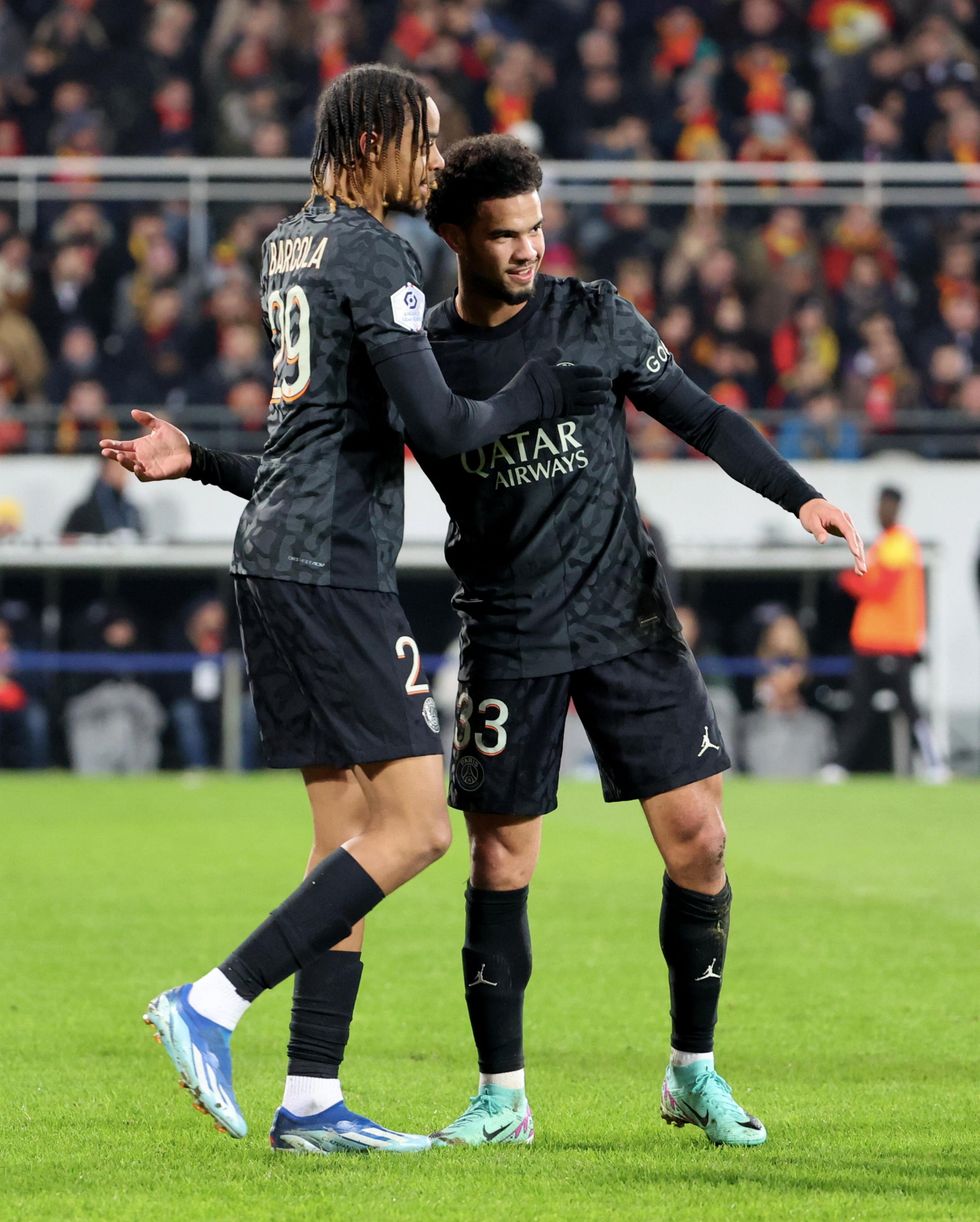 PSG Warren Zaire-Emery and Bradley Barcola,