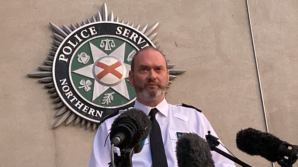 PSNI Assistant Chief Constable Mark McEwan, speaking to the media at PSNI headquarters in east Belfast. Picture date: Friday March 25, 2022.