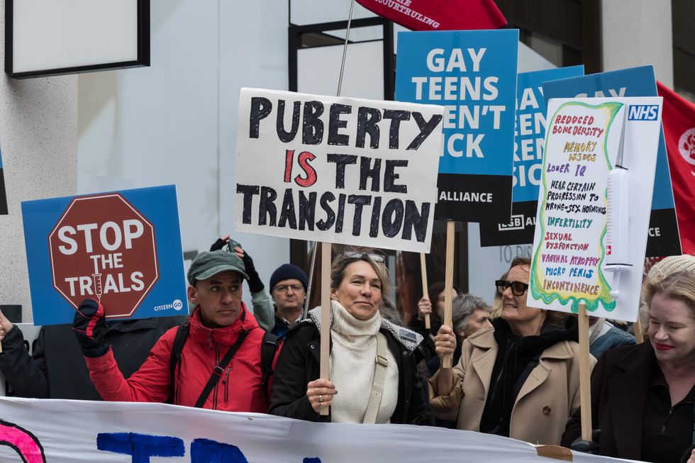 PUBERTY BLOCKER PROTEST