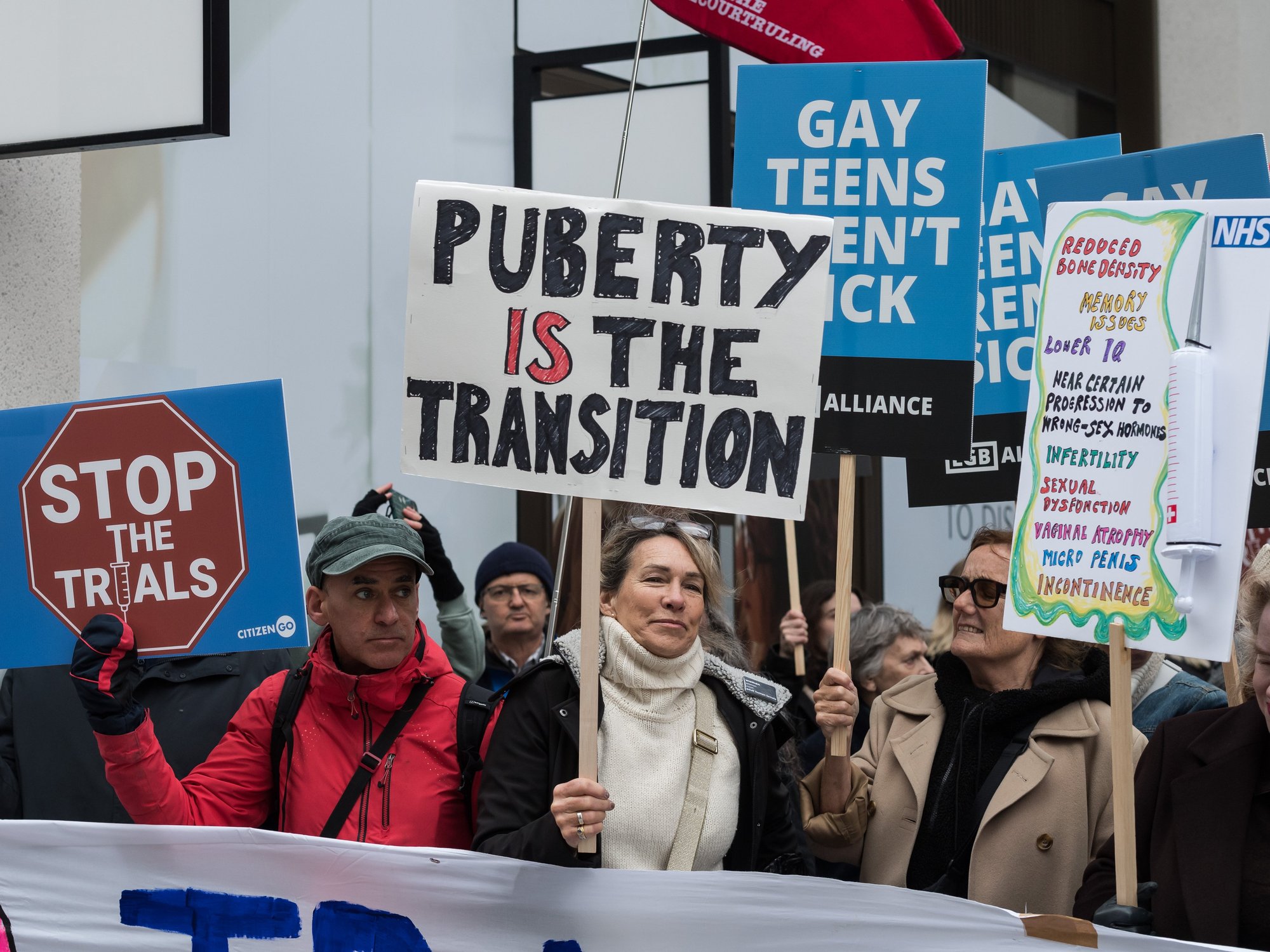 PUBERTY BLOCKER PROTEST