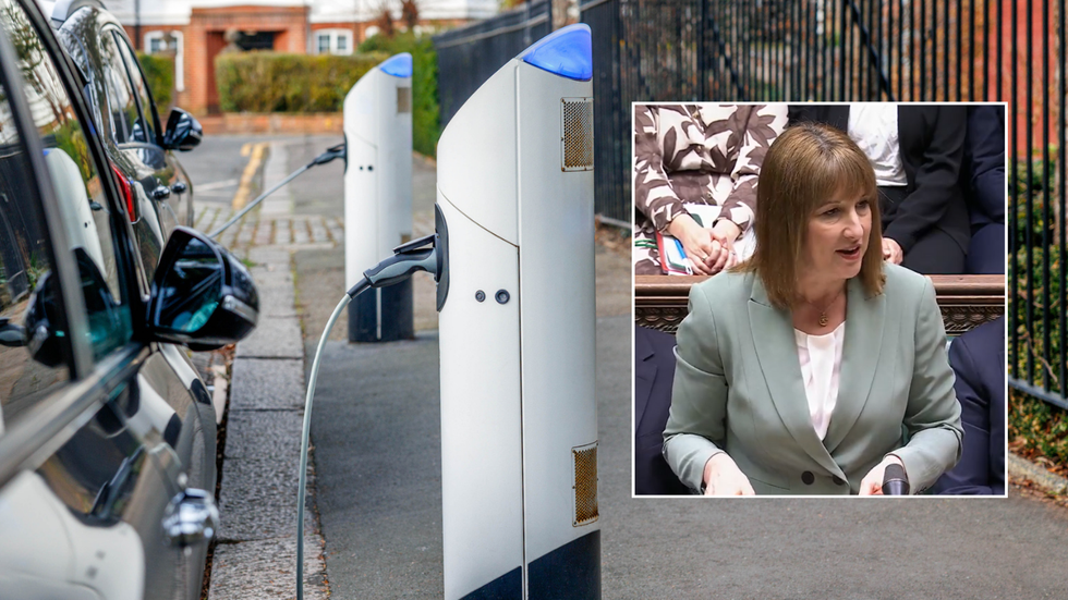Public electric car chargers and Rachel Reeves in Parliament