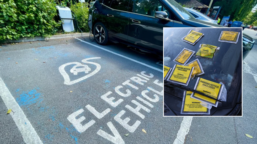 Public EV charger and parking tickets