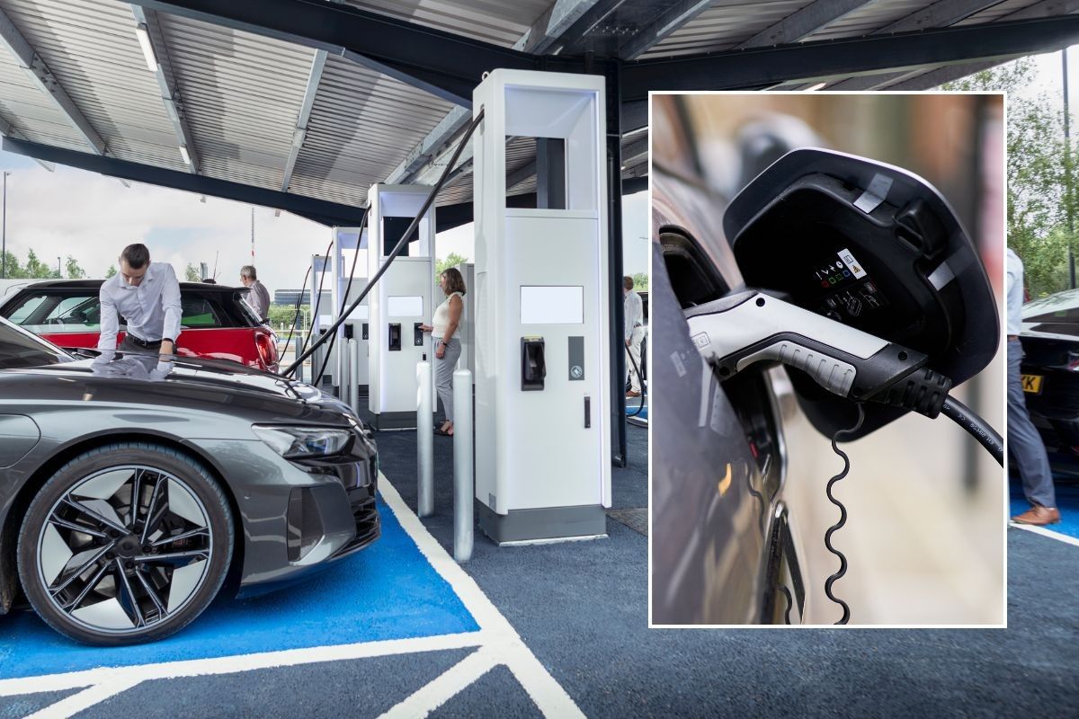 Public EV charging station and an EV charger