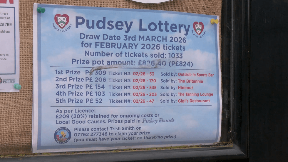 Pudsey Pounds Lottery draw results