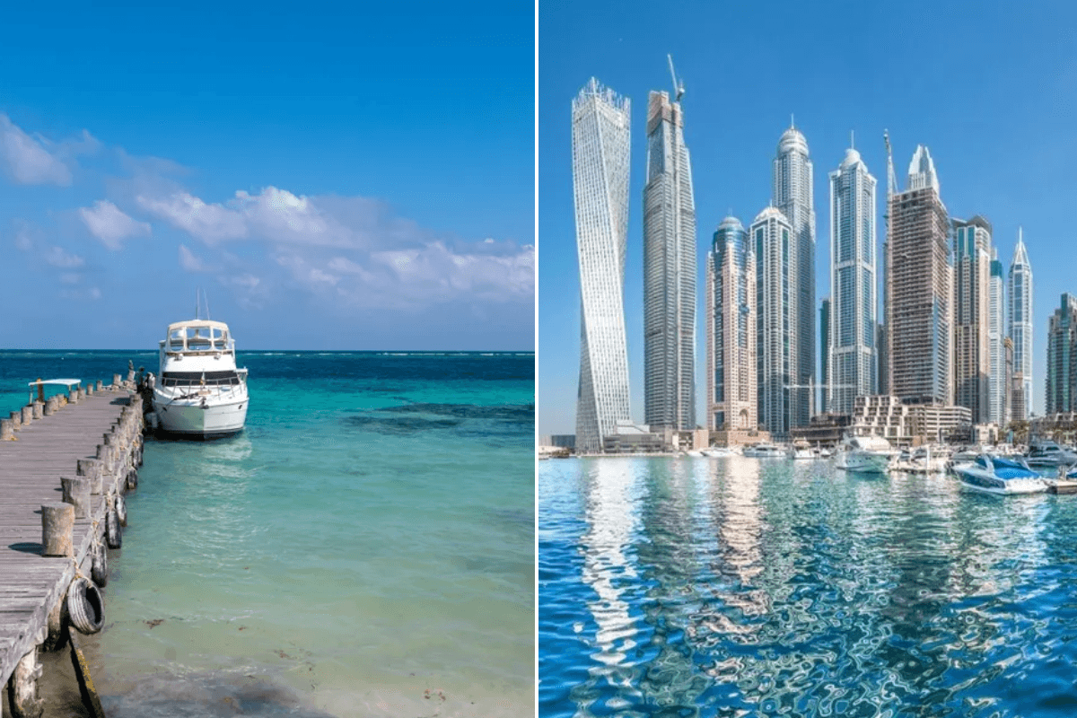 Puerto Morelos Mexico dock / Dubai city UAE