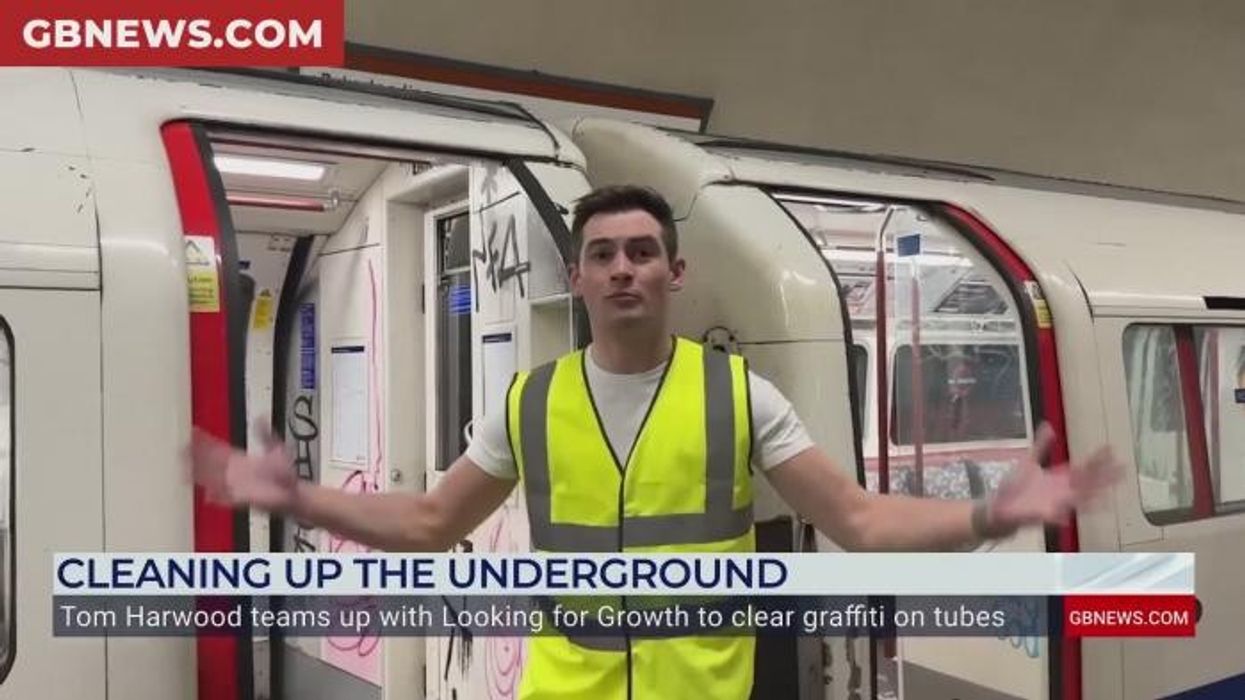 Shirtless tube passenger KICKS train window out and walks away as TFL worker watches on