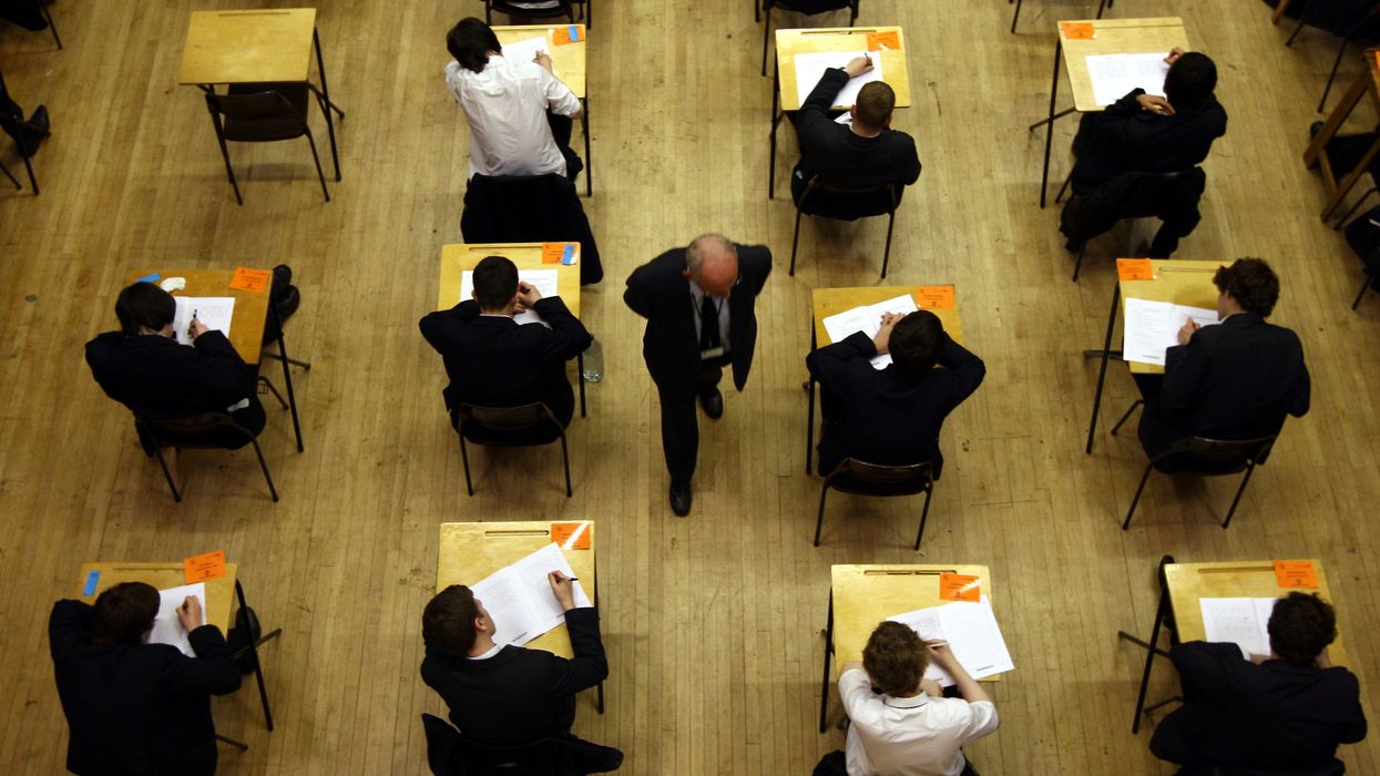 Pupils sitting an exam